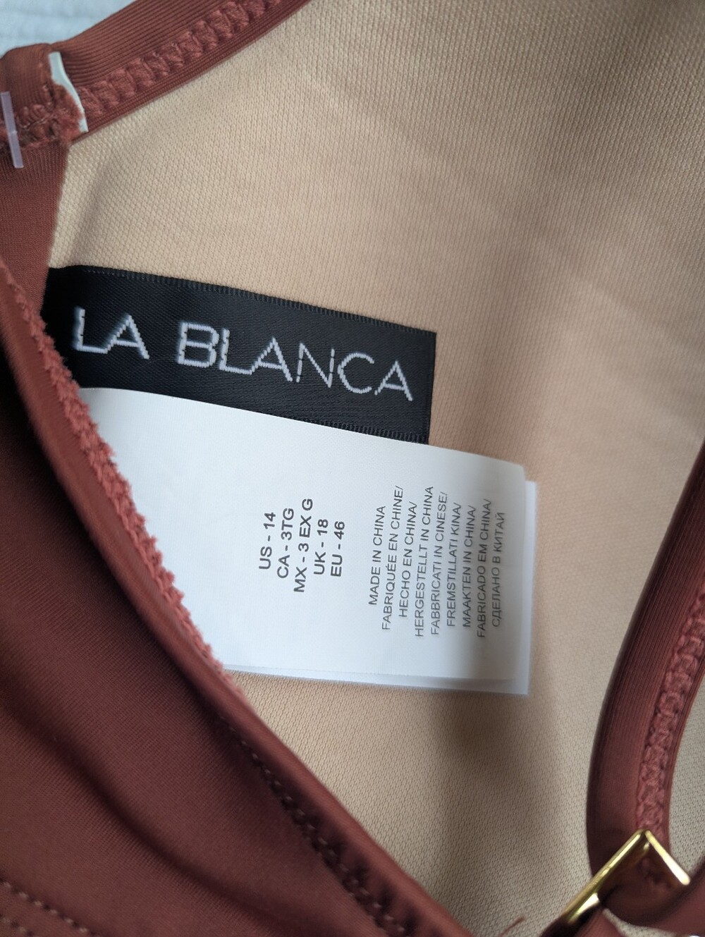La Blanca 3-Piece Bikini Set in Cinnamon color - Picture 3 of 12